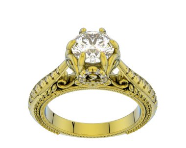 Beyaz arkaplanda izole edilmiş güzel halka. 