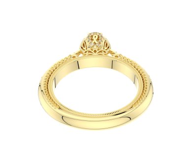 Beyaz arkaplanda izole edilmiş güzel halka. 