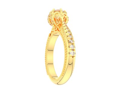 Beyaz arkaplanda izole edilmiş güzel halka. 