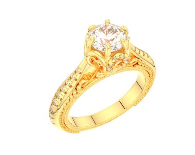 Beyaz arkaplanda izole edilmiş güzel halka. 