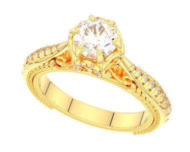 Beyaz arkaplanda izole edilmiş güzel halka. 