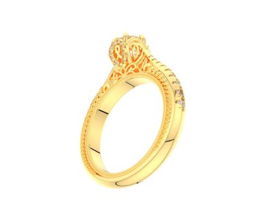 Beyaz arkaplanda izole edilmiş güzel halka. 