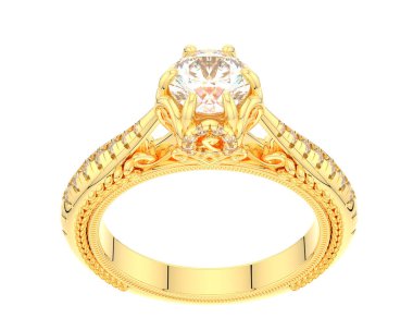 Beyaz arkaplanda izole edilmiş güzel halka. 