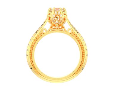 Beyaz arkaplanda izole edilmiş güzel halka. 