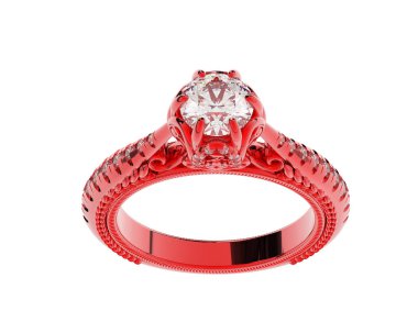 Beyaz arkaplanda izole edilmiş güzel halka. 