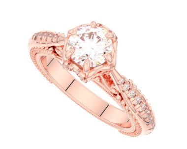 Beyaz arkaplanda izole edilmiş güzel halka. 