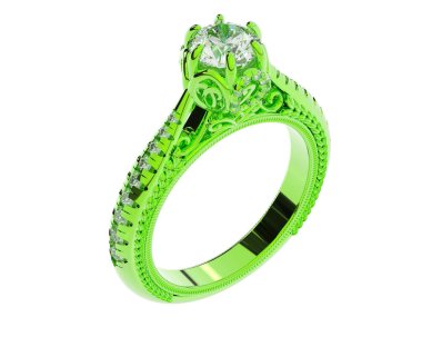 Beyaz arkaplanda izole edilmiş güzel halka. 