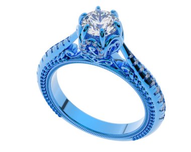 Beyaz arkaplanda izole edilmiş güzel halka. 