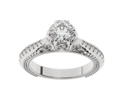 Beyaz arkaplanda izole edilmiş güzel halka. 