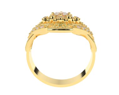 Beyaz arkaplanda izole edilmiş güzel halka. 