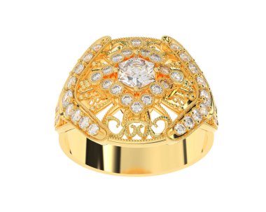 Beyaz arkaplanda izole edilmiş güzel halka. 