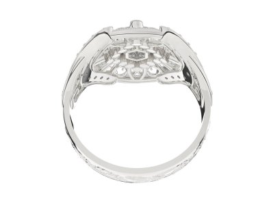 Beyaz arkaplanda izole edilmiş güzel halka. 