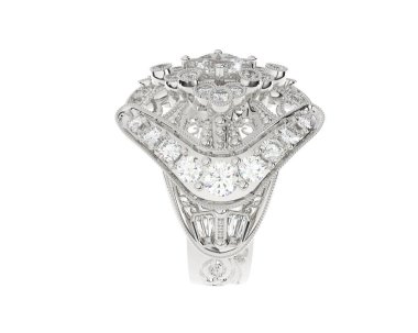 Beyaz arkaplanda izole edilmiş güzel halka. 