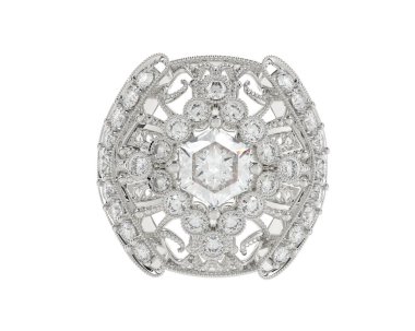 Beyaz arkaplanda izole edilmiş güzel halka. 