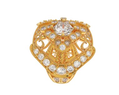 Beyaz arkaplanda izole edilmiş güzel halka. 