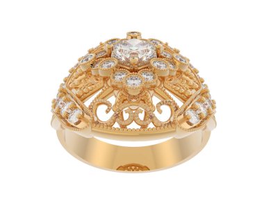 Beyaz arkaplanda izole edilmiş güzel halka. 