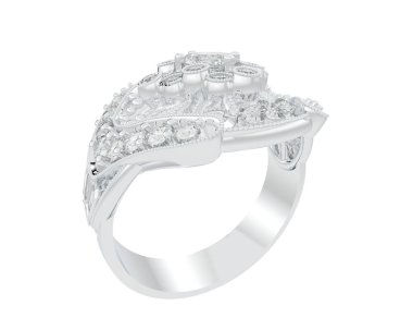 Beyaz arkaplanda izole edilmiş güzel halka. 