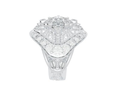 Beyaz arkaplanda izole edilmiş güzel halka. 