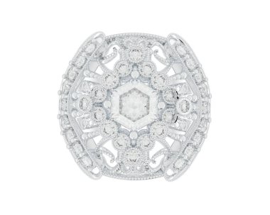 Beyaz arkaplanda izole edilmiş güzel halka. 