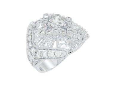 Beyaz arkaplanda izole edilmiş güzel halka. 