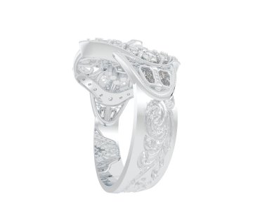 Beyaz arkaplanda izole edilmiş güzel halka. 