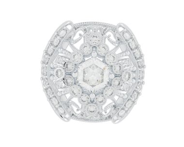 Beyaz arkaplanda izole edilmiş güzel halka. 