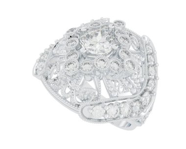 Beyaz arkaplanda izole edilmiş güzel halka. 