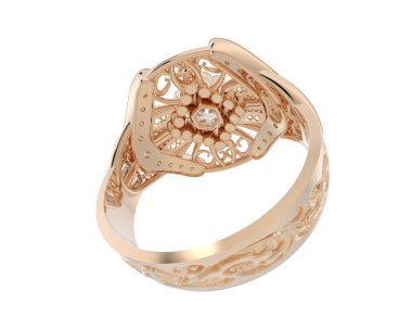 Beyaz arkaplanda izole edilmiş güzel halka. 