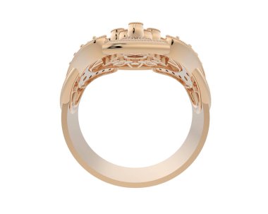 Beyaz arkaplanda izole edilmiş güzel halka. 