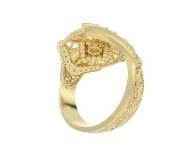 Beyaz arkaplanda izole edilmiş güzel halka. 