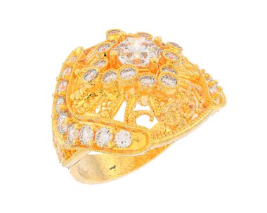 Beyaz arkaplanda izole edilmiş güzel halka. 