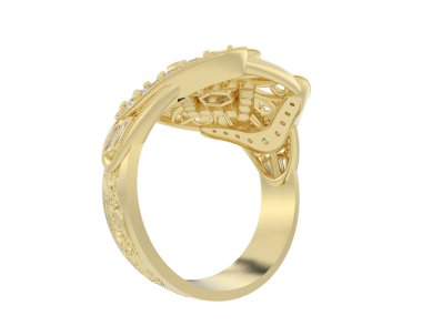 Beyaz arkaplanda izole edilmiş güzel halka. 