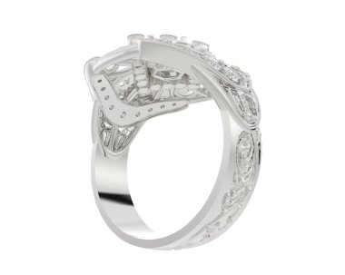 Beyaz arkaplanda izole edilmiş güzel halka. 