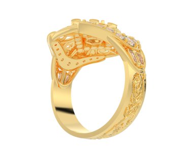 Beyaz arkaplanda izole edilmiş güzel halka. 