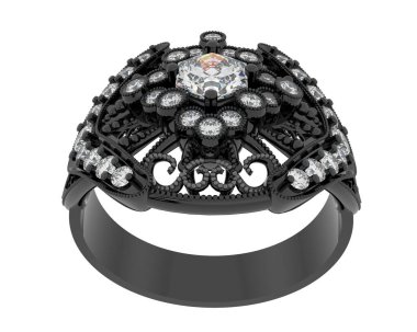 Beyaz arkaplanda izole edilmiş güzel halka. 