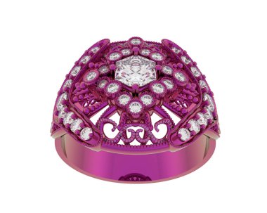 Beyaz arkaplanda izole edilmiş güzel halka. 