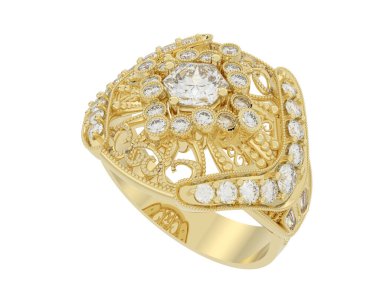 Beyaz arkaplanda izole edilmiş güzel halka. 