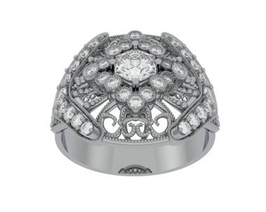 Beyaz arkaplanda izole edilmiş güzel halka. 