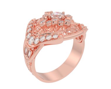 Beyaz arkaplanda izole edilmiş güzel halka. 