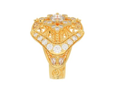 Beyaz arkaplanda izole edilmiş güzel halka. 