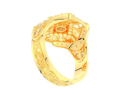 Beyaz arkaplanda izole edilmiş güzel halka. 