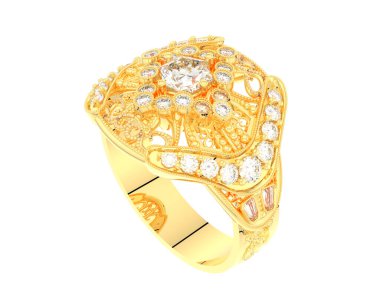 Beyaz arkaplanda izole edilmiş güzel halka. 