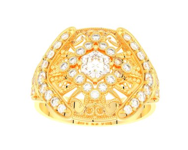 Beyaz arkaplanda izole edilmiş güzel halka. 