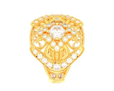 Beyaz arkaplanda izole edilmiş güzel halka. 