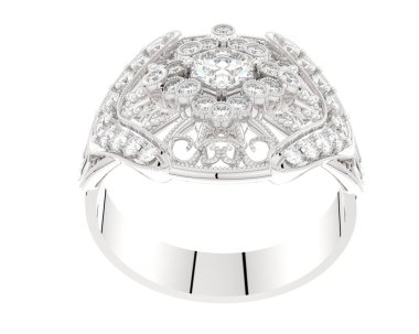 Beyaz arkaplanda izole edilmiş güzel halka. 