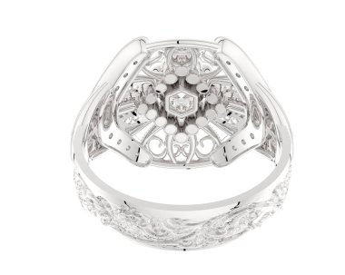 Beyaz arkaplanda izole edilmiş güzel halka. 