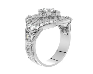 Beyaz arkaplanda izole edilmiş güzel halka. 