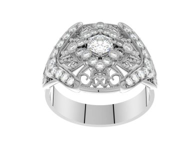 Beyaz arkaplanda izole edilmiş güzel halka. 