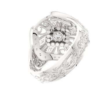 Beyaz arkaplanda izole edilmiş güzel halka. 