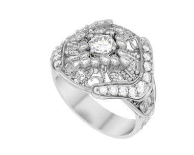 Beyaz arkaplanda izole edilmiş güzel halka. 